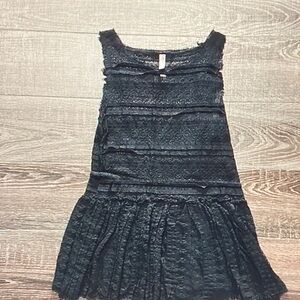 Free People Black Lace Tank Top
